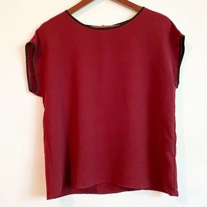 Forever 21 Red Capped Sleeve Top
